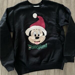 Disney Parks Santa Mickey Mouse Walt Disney World Youth M Pullover Sweatshirt